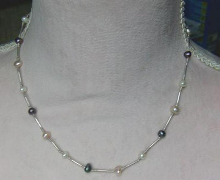 Bild 3: Perlencollier, 925 Silber