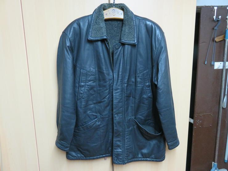 Herren Lederjacke gefüttert gr. 54 in schwarz  - Größen 52-54 / L - Bild 1
