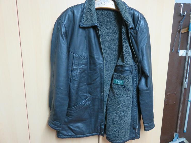 Bild 2: Herren Lederjacke gefüttert gr. 54 in schwarz 