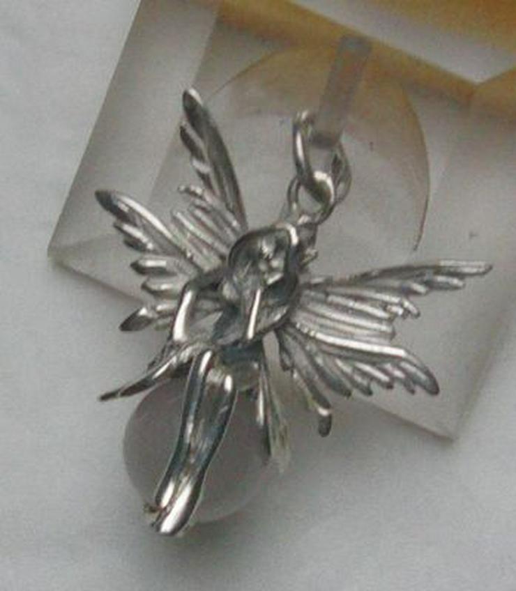 Bild 3: Engelanhänge aus massiv 925 Silber mit einen Rosenquarz