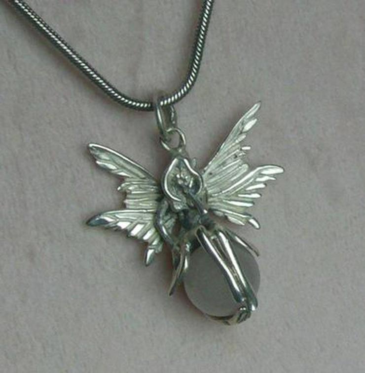 Bild 2: Engelanhänge aus massiv 925 Silber mit einen Rosenquarz