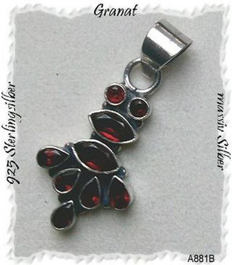 Bild 2: Granatanhänger, 925 Silber, massiv