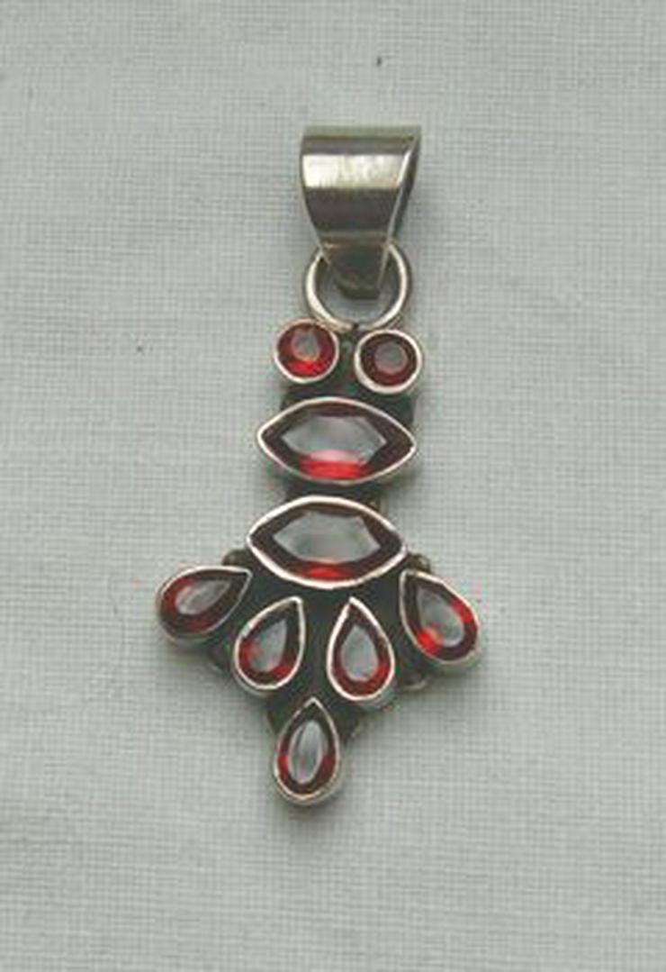 Bild 3: Granatanhänger, 925 Silber, massiv