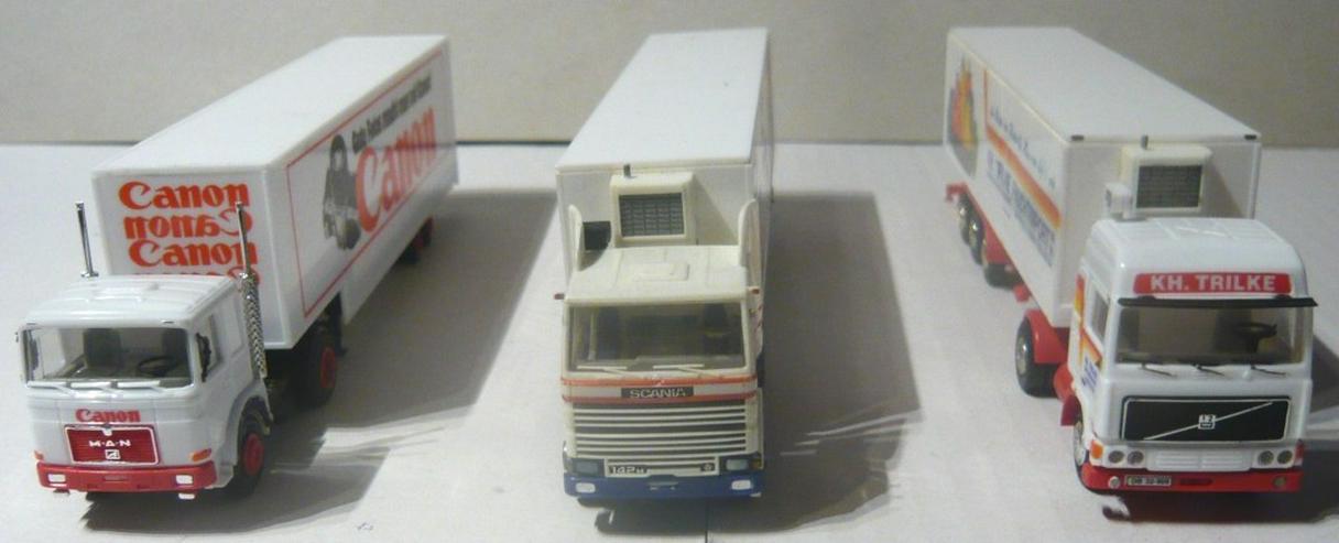 Bild 7: Herpa 1:87 3x Sattelzug MAN Canon Scania Langnese Volvo Trilke