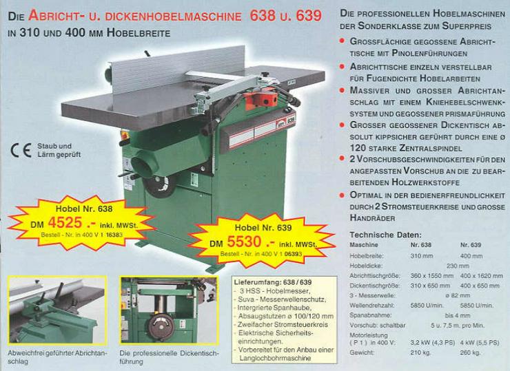 Bild 7: Abricht- und Dickenhobelmaschine Kity 638