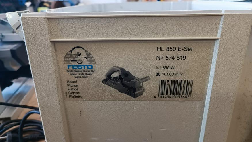 Bild 7: Festo Hobel HL 850 E-Set im Systainer