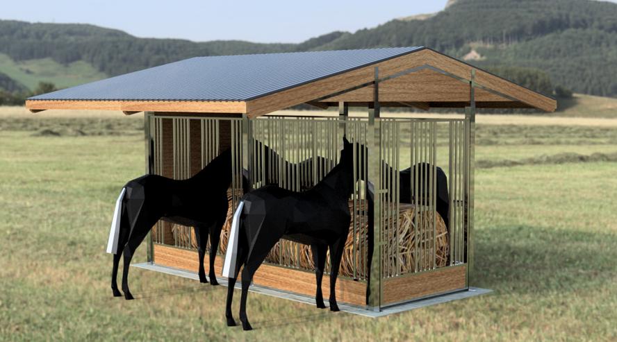 Bild 12: Pferdebox kaufen & Offenstall mit Paddock ideal für Ställe