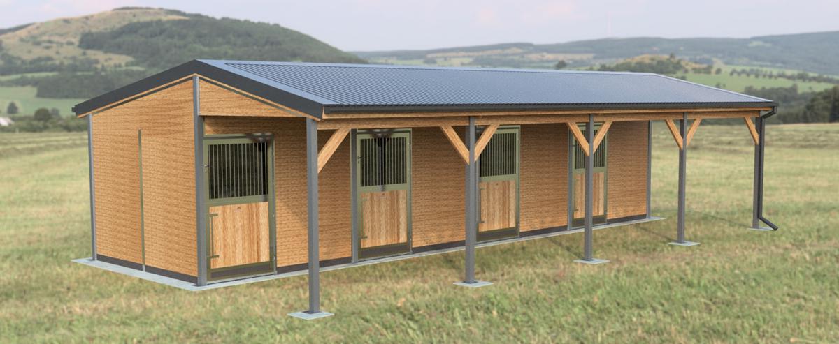 Bild 13: Pferdestall bauen & Offenstall kaufen - Pferdebox und Heuraufe