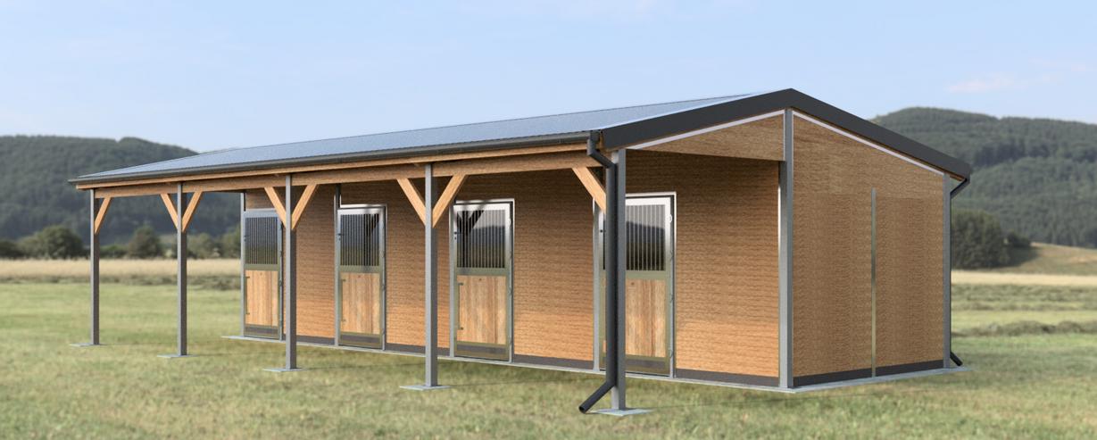 Bild 14: Pferdestall bauen & Offenstall kaufen - Pferdebox und Heuraufe