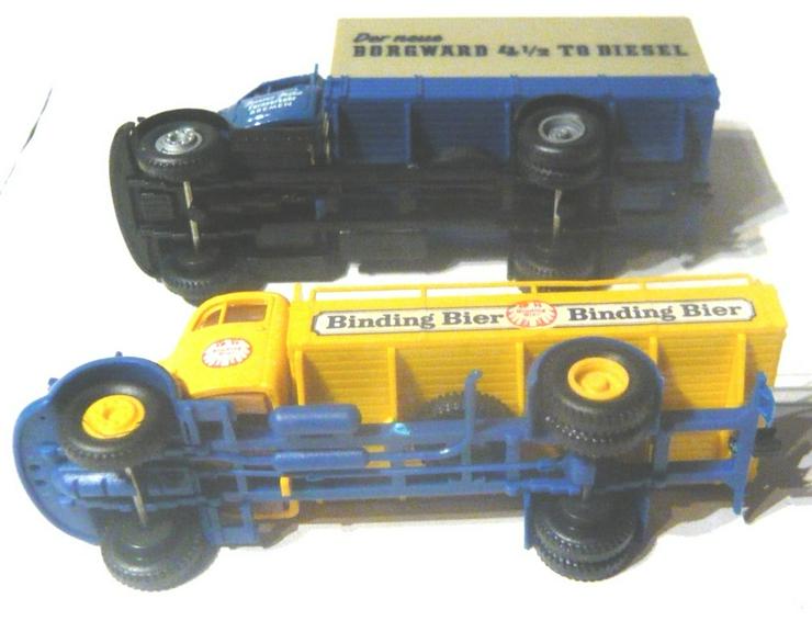 Bild 7: Brekina alt 1:87 2x Pritschen LKW Borgward B4500 Mercedes L311