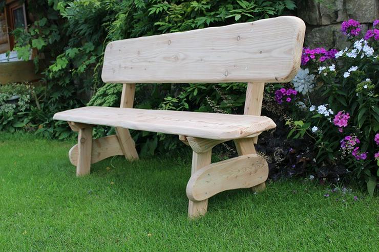 Bild 10: Rustikale Gartenbank mit Gravur. Hochzeitsgeschenk. Rentners Geschenk.