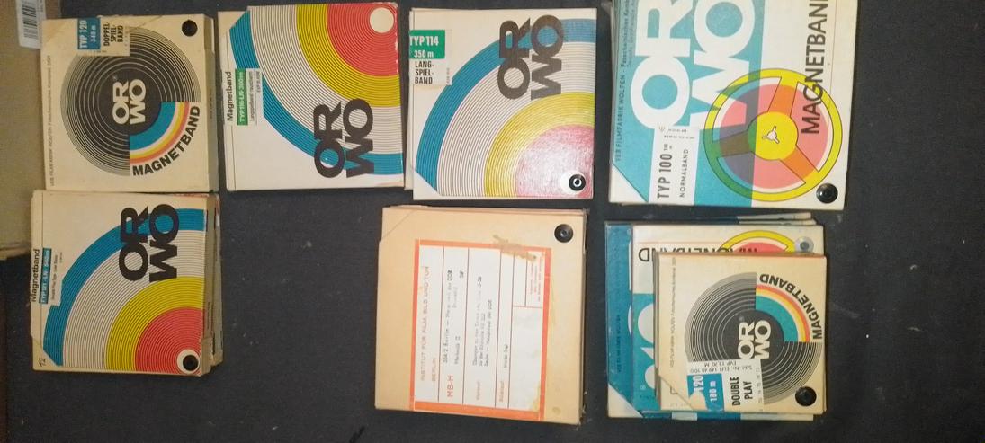 Biete gebrauchte ORWO Tonbänder.