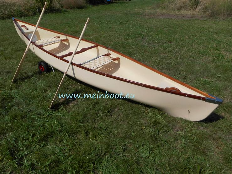 Bild 8: Kanu 2er Kanadier 430 Neu! in cremfarben /Mahagoni