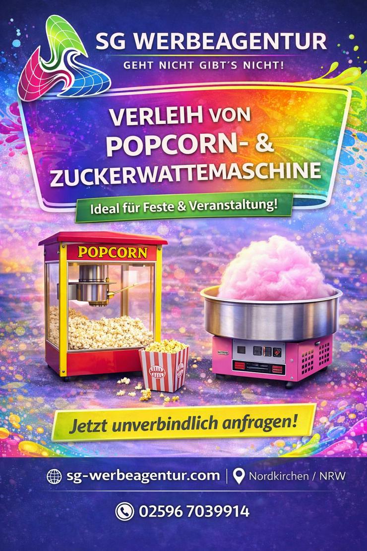 Verleih von Popcorn- & Zuckerwattemaschine