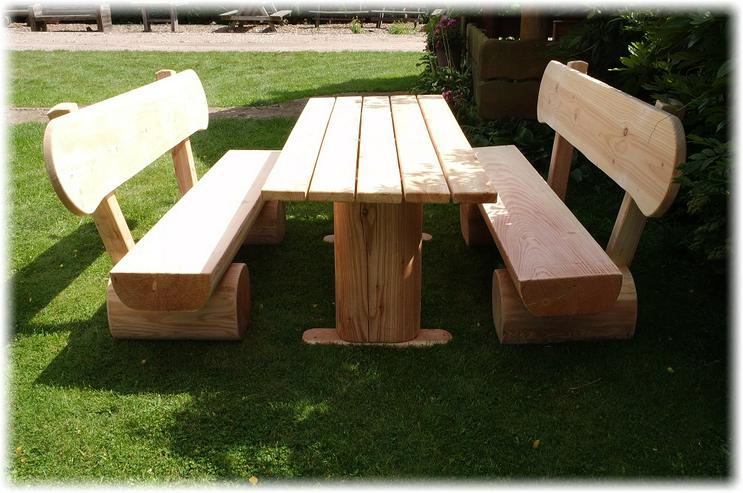 Bild 2: Baumstamm Gartenmöbel. Sitzmöbel Set. Holzmöbel. Rustikale Gartenmöbel.