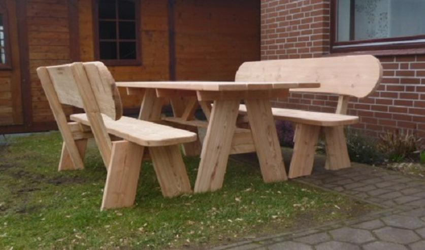 Bild 12: Gartenbank mit Gravur. Hochzeitsgeschenk. Baumstammbank.