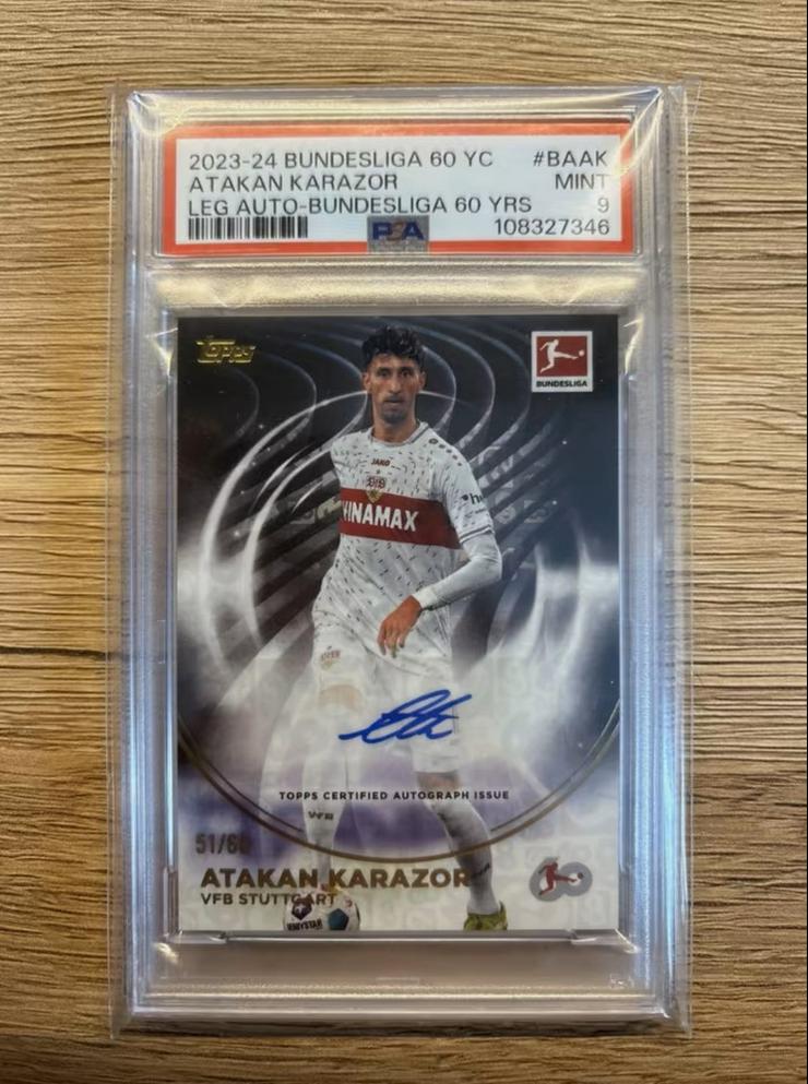Bundesliga 60 Jahre - Atakan Karazor Auto /60 - PSA9