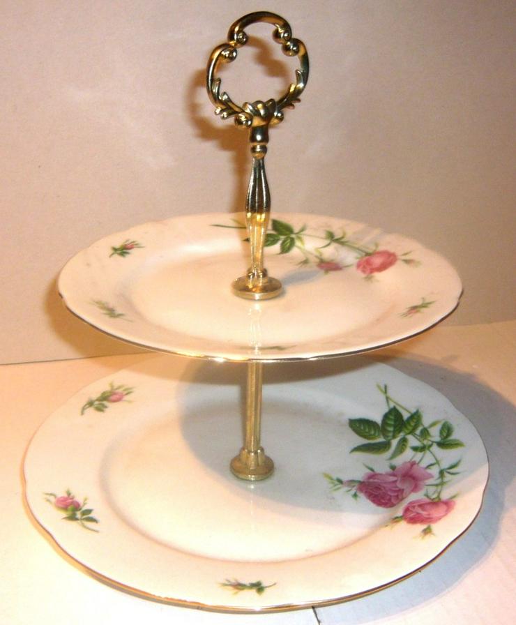 Bild 3: Etagere Dekor Rose Christineholm Schweden Porzellan TOP