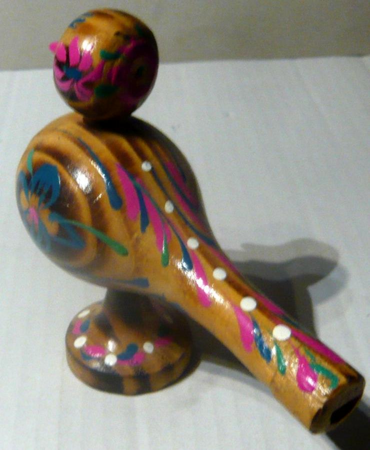 Bild 5: Holzvogel Vogel Pfeife bemalt auch zur Deko