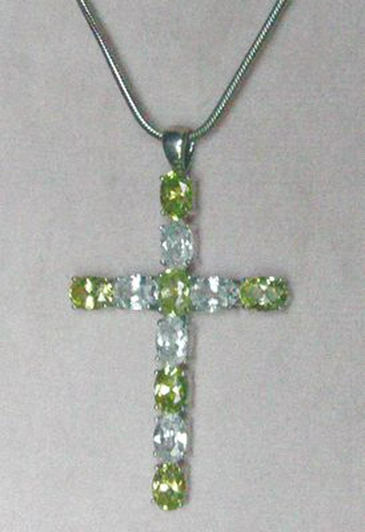 Bild 2: Kreuzanhänger, 925 Silber mit gefassten Zirkonia