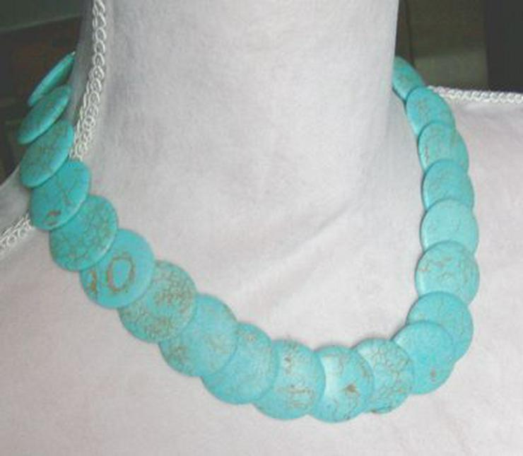 elegantes, auffallend schönes Türkiscollier - Halsketten & Colliers - Bild 1