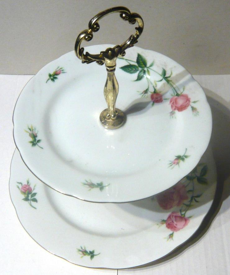 Bild 4: Etagere Dekor Rose Christineholm Schweden Porzellan TOP