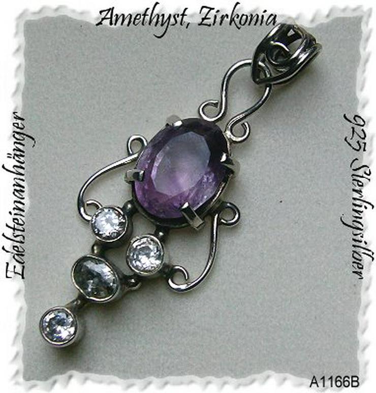 Bild 3: aparter Schmuckanhänger, 925 Silber mit gefassten Zirkonia