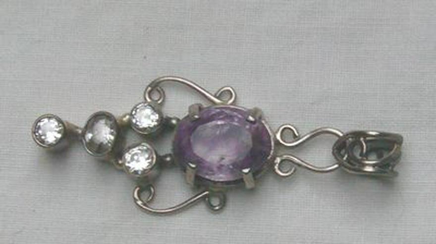 Bild 5: aparter Schmuckanhänger, 925 Silber mit gefassten Zirkonia