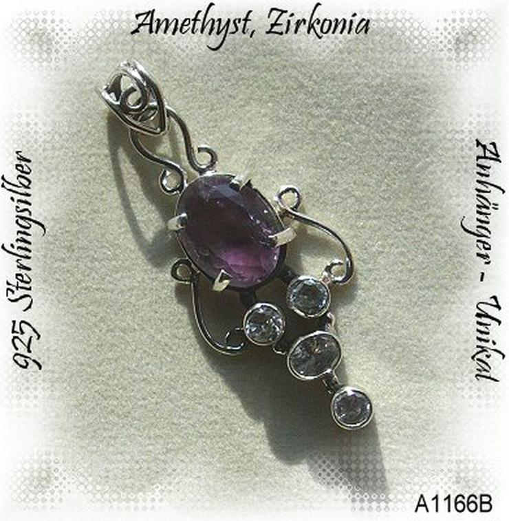 Bild 2: aparter Schmuckanhänger, 925 Silber mit gefassten Zirkonia