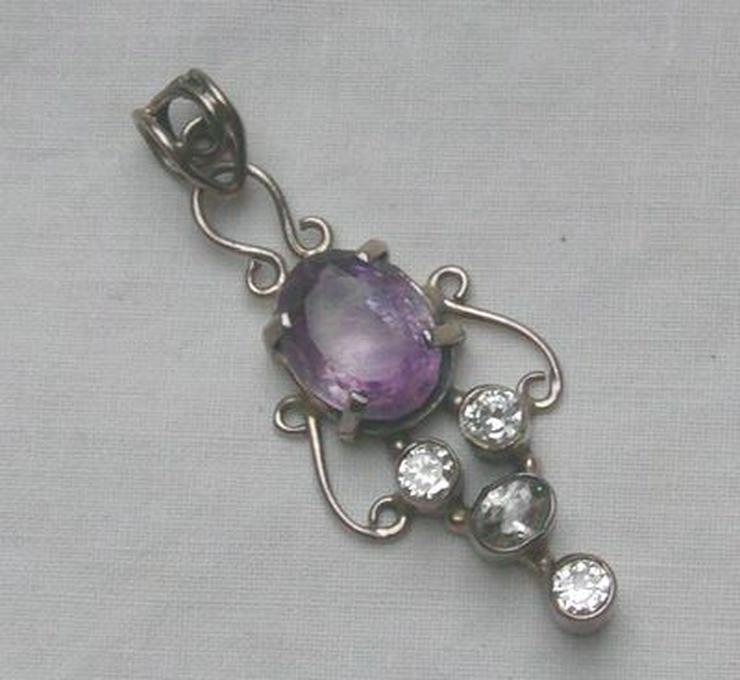 Bild 6: aparter Schmuckanhänger, 925 Silber mit gefassten Zirkonia