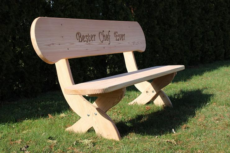 Bild 3: Geburtstagsgeschenk. Sitzbank mit Gravur. Hochzeitsgeschenk.