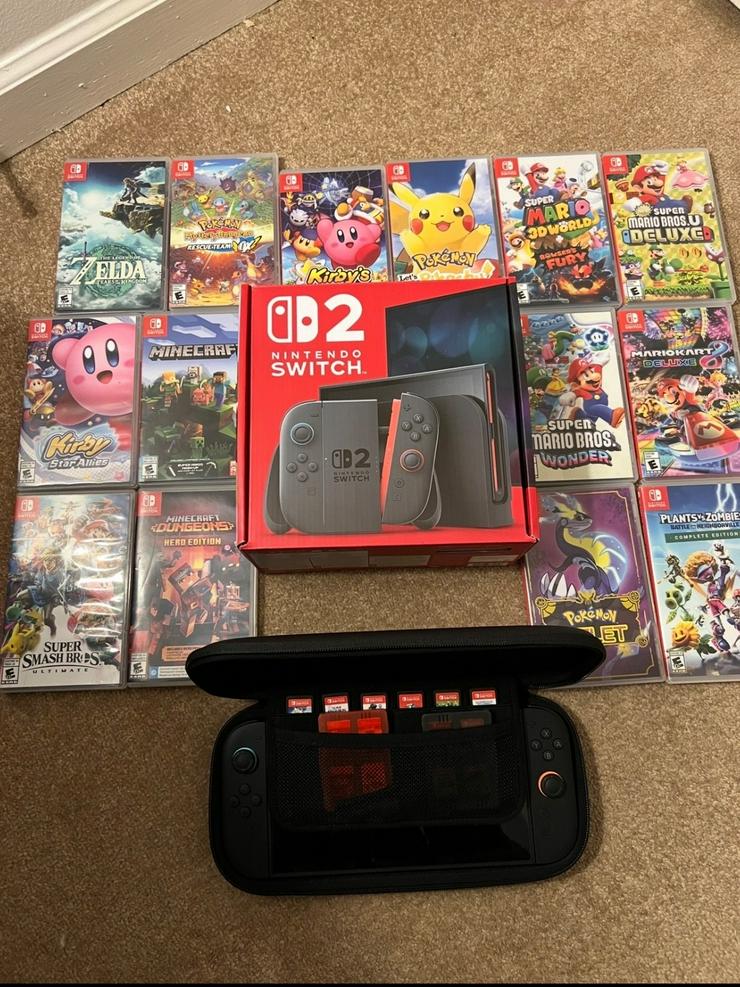 Nintendo Switch 2 Mario Kart World Bundle mit zusätzlichen Spielen, Controllern und Hüllen