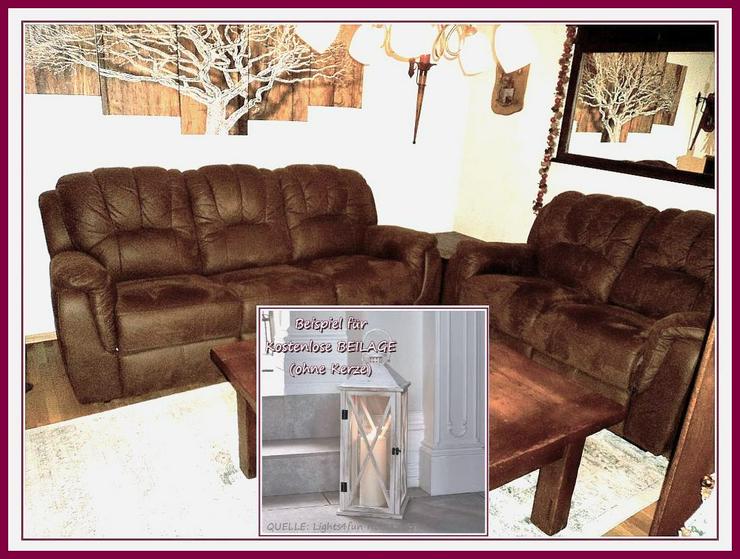 Bild 2: SOFORT: Gepflegte POLSTER-GARNITUR „Home affaire“, 3-Sitzer u/o 2-Sitzer, bequem & preiswert - Abholung im EG - wegen UMZUGS.