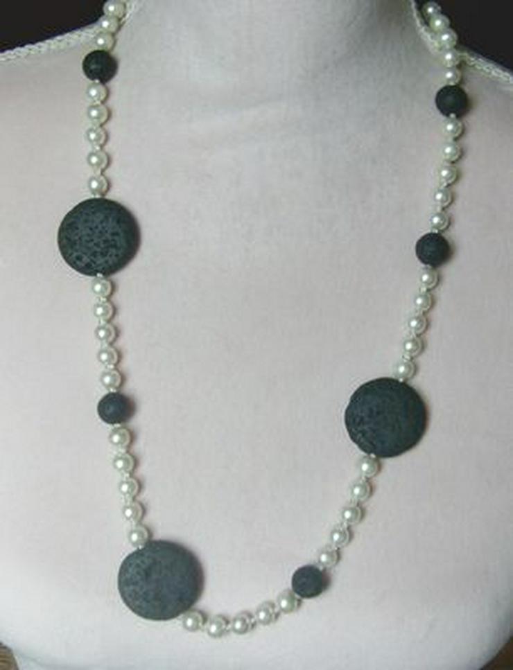 Bild 8: Perlen-Lavakette, sportlich, chic und elegant