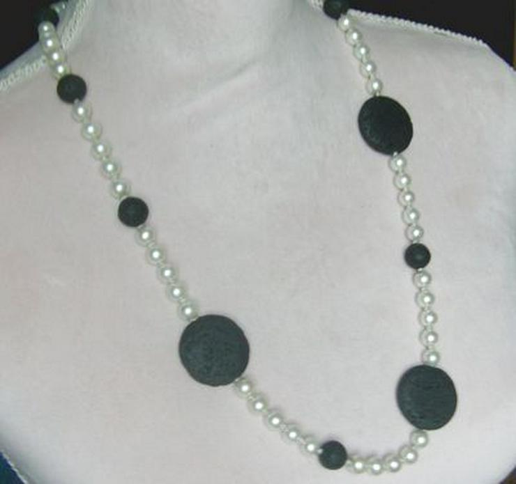 Bild 2: Perlen-Lavakette, sportlich, chic und elegant