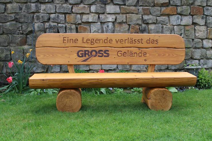 Bild 6: Gartenbank mit Gravur. Hochzeitsgeschenk. Jubiläumsgeschenk.