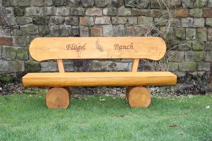 Bild 2: Gartenbank mit Gravur. Hochzeitsgeschenk. Jubiläumsgeschenk.