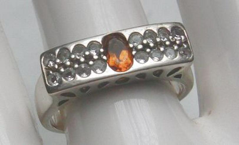 Bild 3: Ring, 925 Silber mit gefssten Weistopasen und einen Citrin