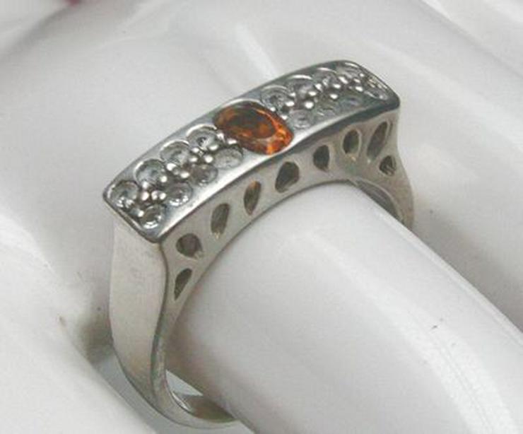 Bild 6: Ring, 925 Silber mit gefssten Weistopasen und einen Citrin