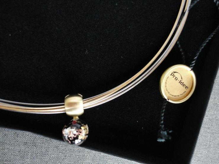 Bild 2: Collier Muranoglas Vario-Collier mit Einhängeclip und Schmuckplombe NEU/OVP