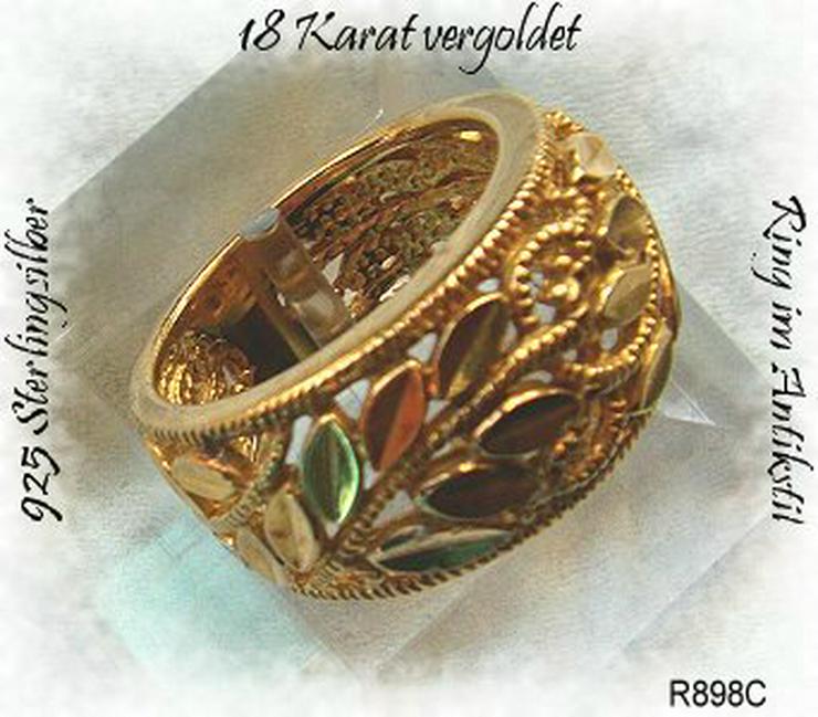 Ring, 925 Silber vergoldet - Ringe - Bild 1