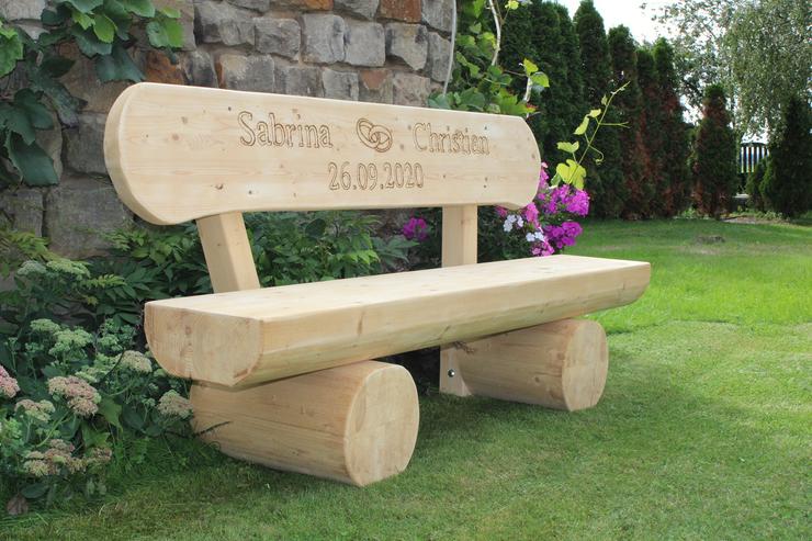 Bild 2: Ostern Geschenk. Gartenbank mit Gravur. Hochzeitsgeschenk.
