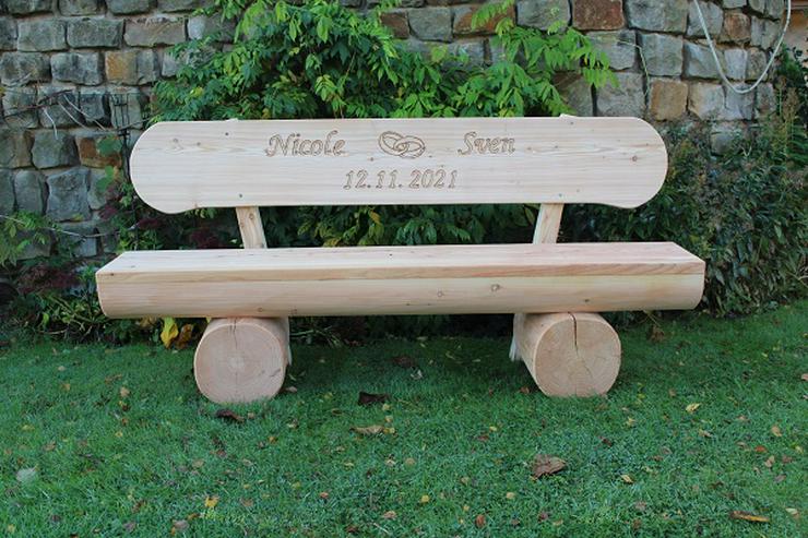 Bild 2: Ostern Geschenk. Gartenbank mit Gravur. Hochzeitsgeschenk.