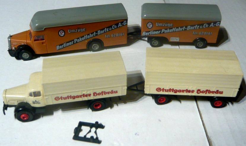 Brekina Albedo alt 1:87 MB L6600 Möbelzug MB Stuttgarter Hofbräu