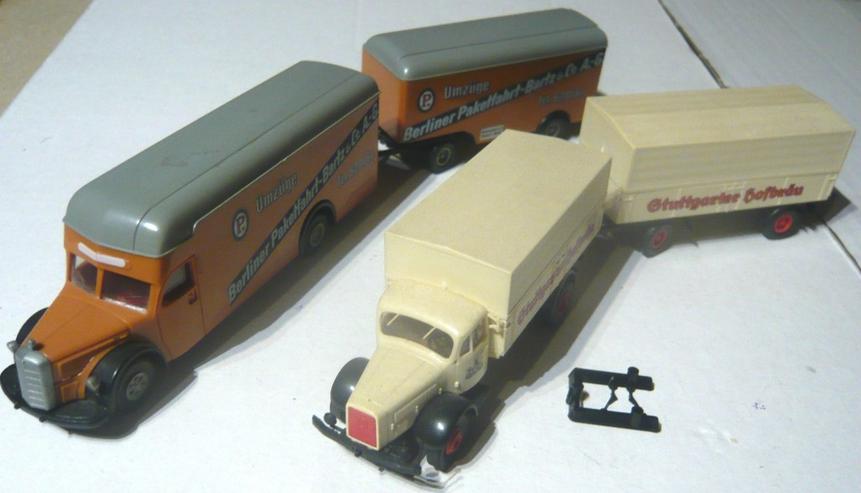 Bild 2: Brekina Albedo alt 1:87 MB L6600 Möbelzug MB Stuttgarter Hofbräu