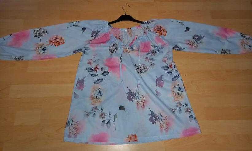 Schöne Damen Tunika in Hellblau Größe: XXL