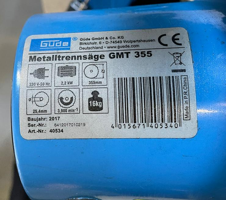 Bild 4: Güde Metall Kappsäge GMT 355