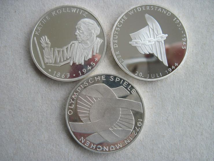 Silbermünzen 3 x 10 DM Münzen Gedenkmünzen 625er Silber