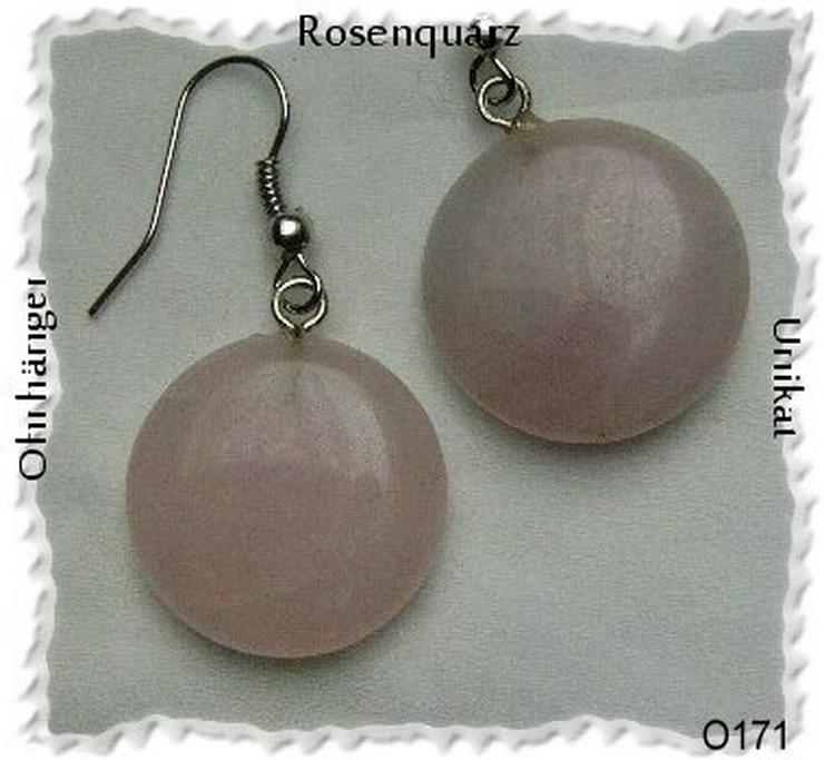 Ohrringe, Rosenquarz, kleidsam und chic