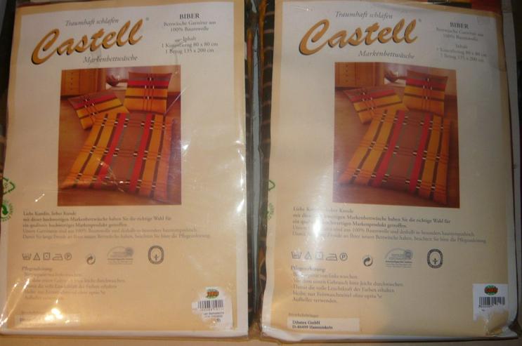Bild 7: 2x Castell Biber Bettwäsche Decke 135x200 Kissen 80x80 NEU!!